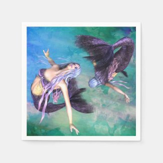 Pisces – Two Mermaids Swimming in a Loop