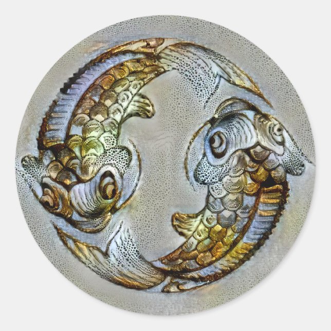 Pisces Venice Classic Round Sticker (Front)