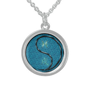 Pisces & Water Dog Sterling Silver Necklace