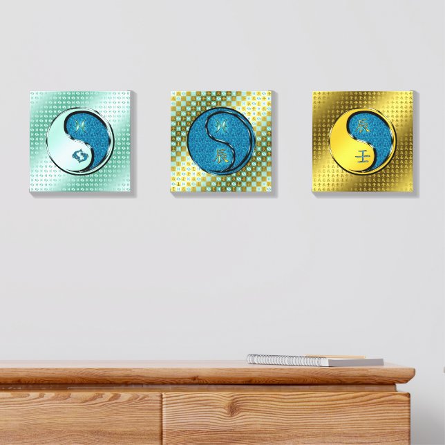 Pisces & Water Dragon Canvas Photo Tile (Dresser)