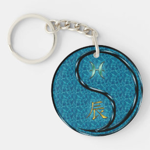 Pisces & Water Dragon Keychain