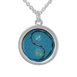 Pisces & Water Dragon Sterling Silver Necklace