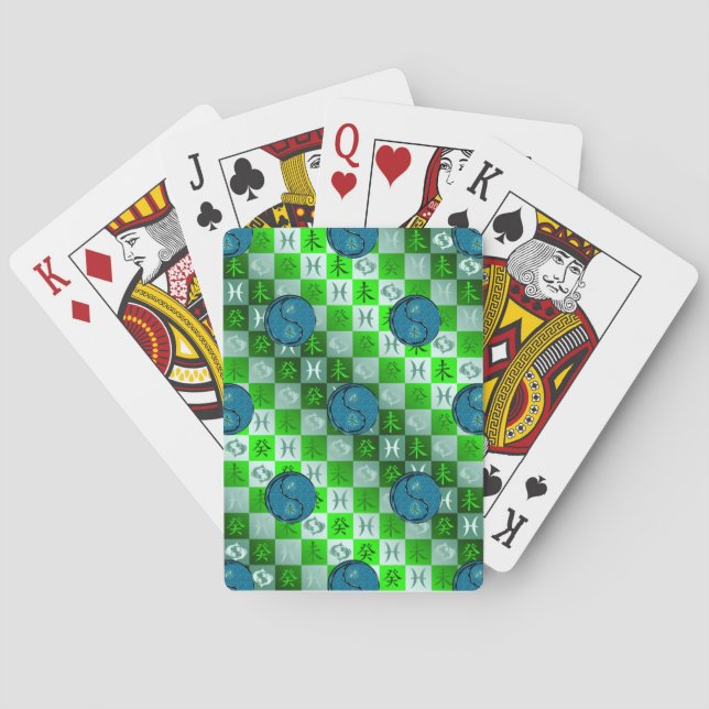 Pisces & Water Goat Poker Cards (Back)