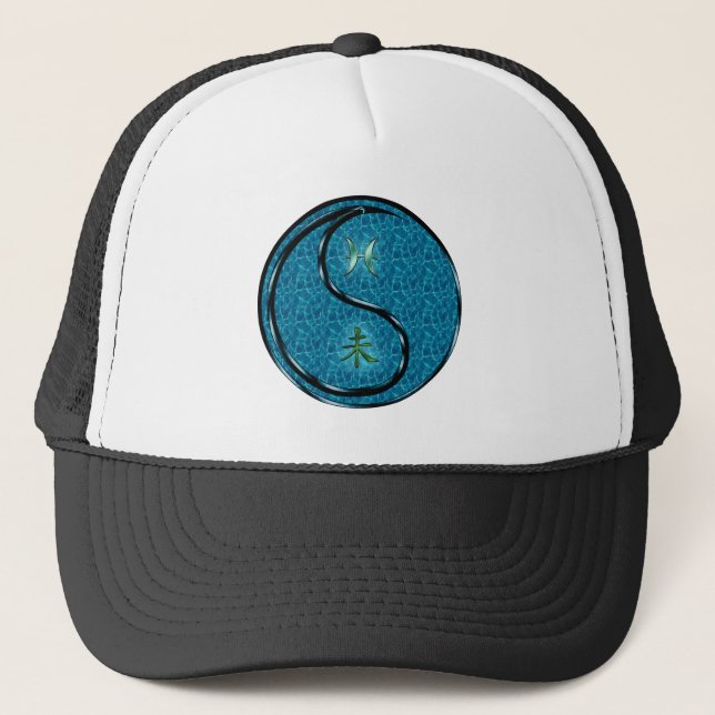 Pisces & Water Goat Trucker Hat (Front)
