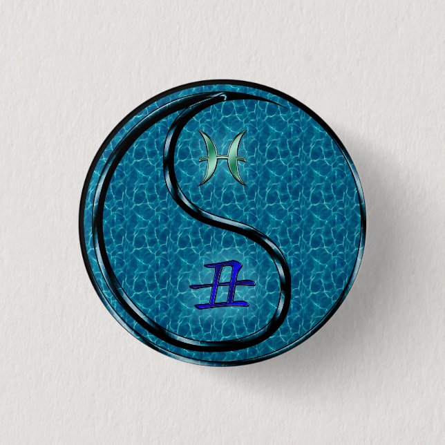 Pisces & Water Ox Button (Front)
