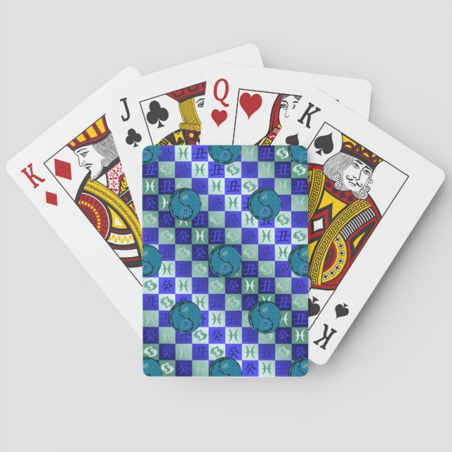 Pisces & Water Ox Poker Cards (Back)