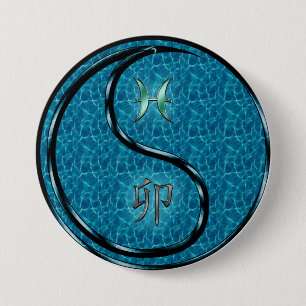 Pisces & Water Rabbit Button