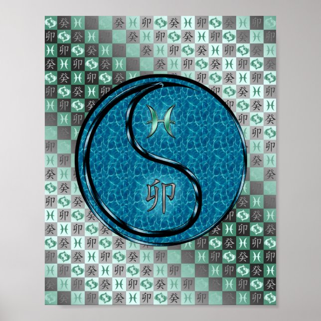 Pisces & Water Rabbit Poster (Front)