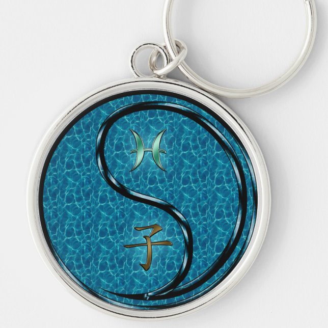 Pisces & Water Rat Keychain (Front)