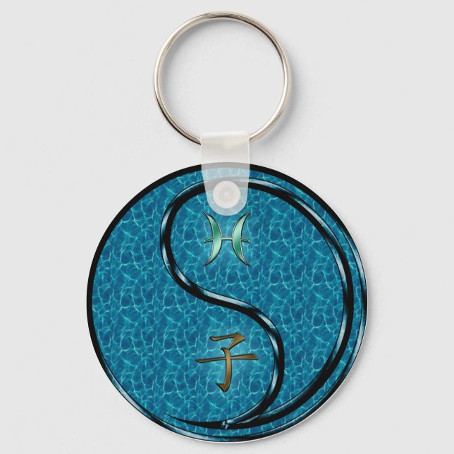 Pisces & Water Rat Keychain (Front)