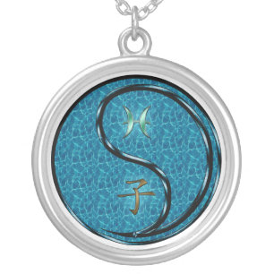 Pisces & Water Rat Silver Plated Necklace