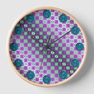 Pisces & Water Rooster Clock