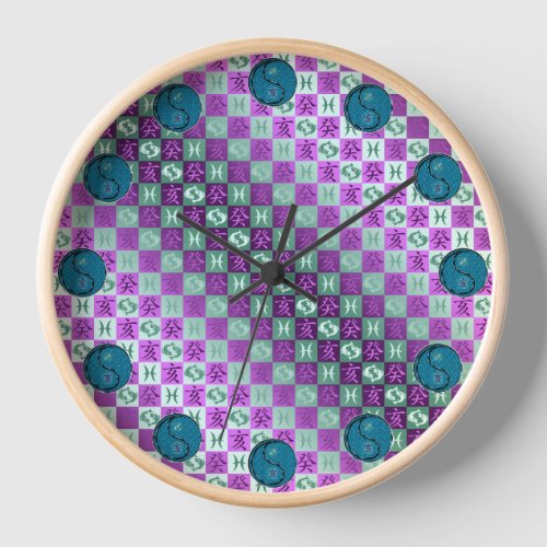 Pisces & Water Rooster Clock