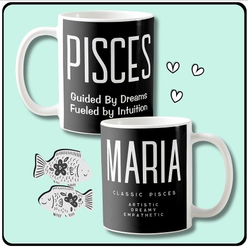 Pisces Water Sign Astrology Gift Coffee Mug