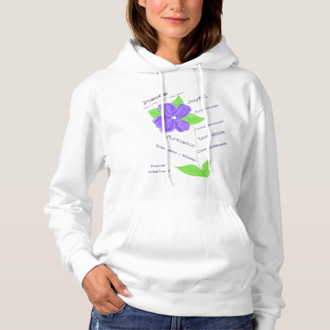 Pisces Wearable Horoscope Hoodie (Front)