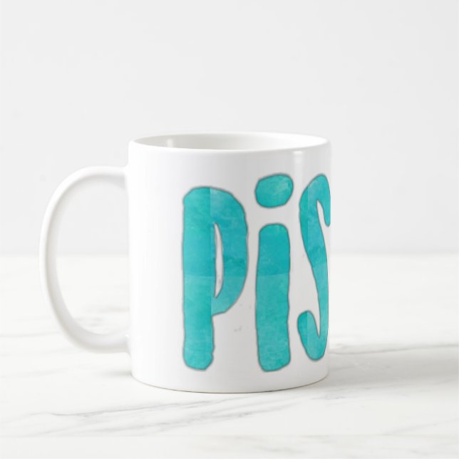 Pisces White Coffee Mug (Left)