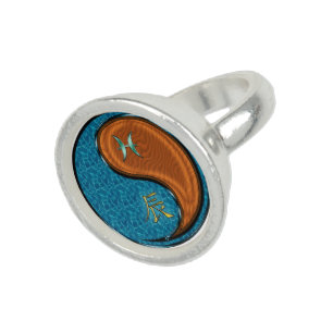 Pisces & Wood Dragon Ring