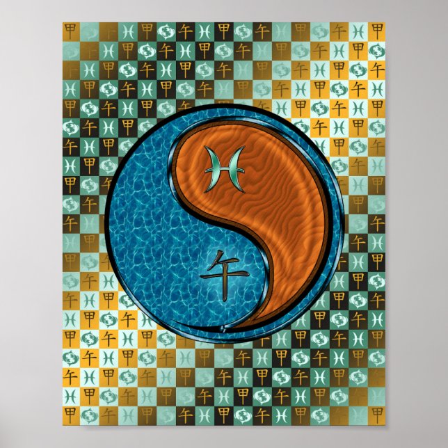 Pisces & Wood Horse Poster (Front)