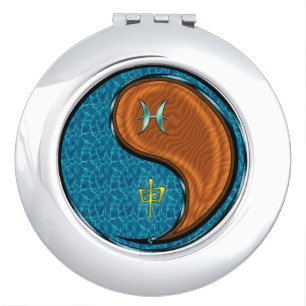 Pisces & Wood Monkey Compact Mirror