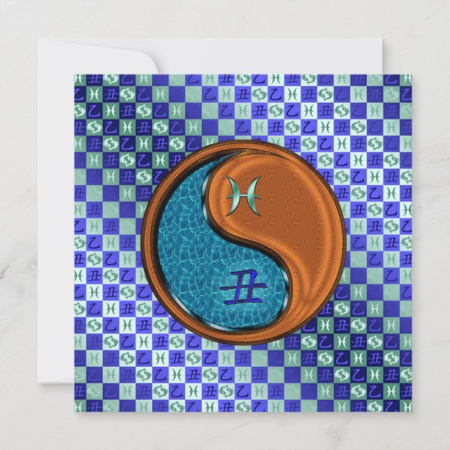 Pisces & Wood Ox Card (Front)