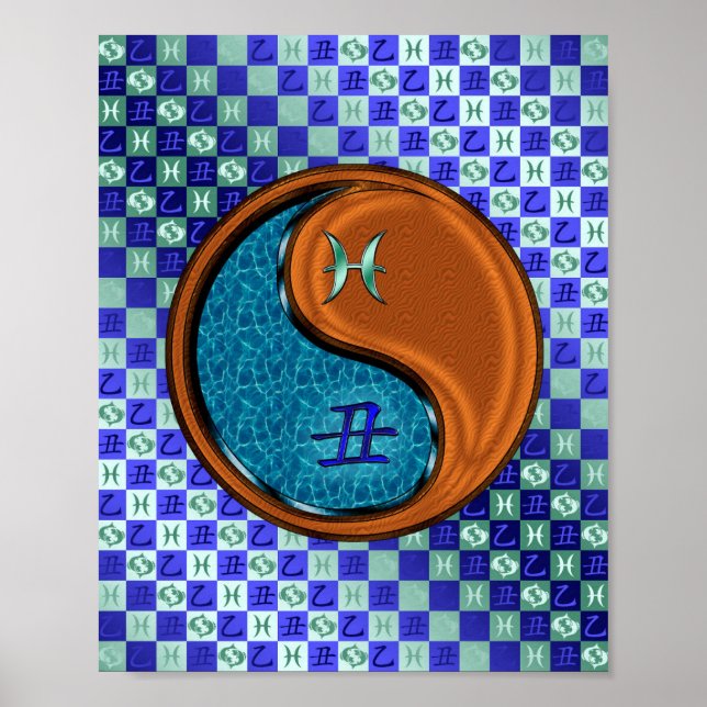 Pisces & Wood Ox Poster (Front)