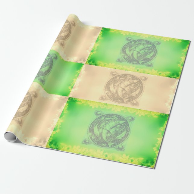 Pisces wrapping paper (Unrolled)