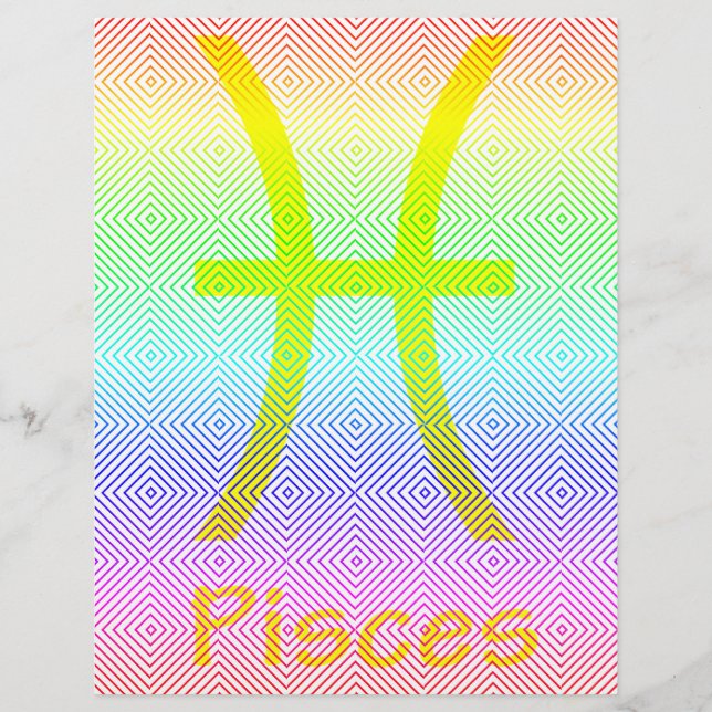 pisces yellow, spectral romb flyer (Front)