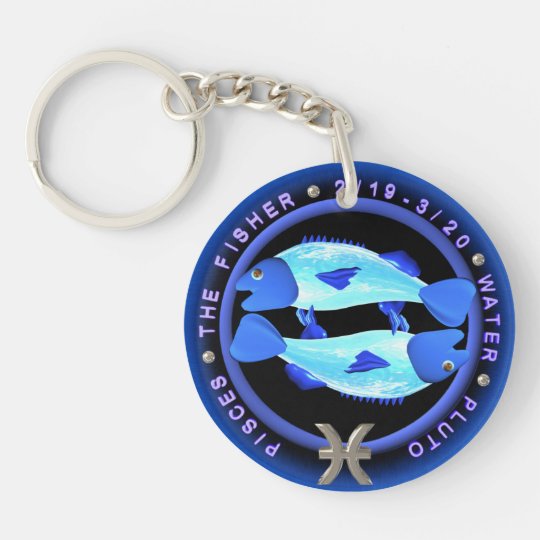 Pisces zodiac acrylic 2 side keychain ValxArt