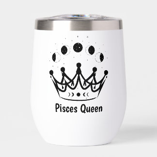 Pisces Zodiac Astrology Celestial Mystical Witchy Thermal Wine Tumbler