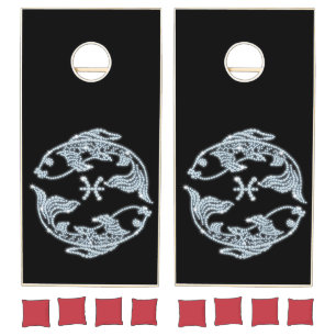 Pisces Zodiac Astrology Sign Cornhole Set