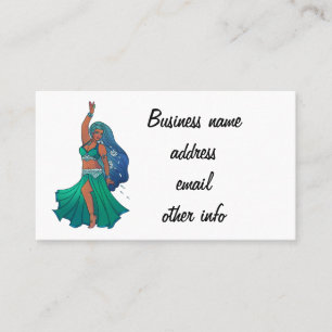 Pisces Zodiac belly Dancer Art Astrology Goddess Business Card