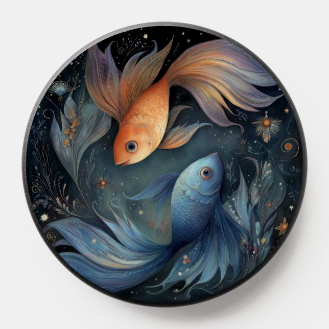 Pisces Zodiac Birth Sign Astrology Celestial PopSocket (Popsocket)