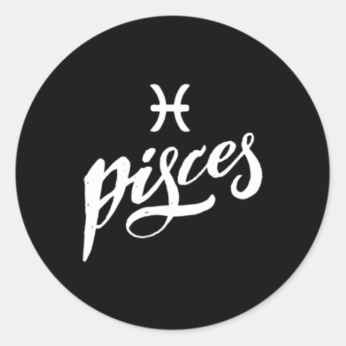 Pisces Zodiac Classic Round Sticker