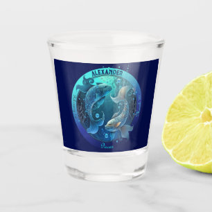 Pisces Zodiac Customizable Shot Glass
