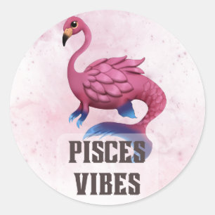 Pisces  Zodiac Decal for Astrology Lovers Classic Round Sticker