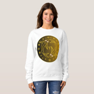 Pisces Zodiac Emblem   Minimal Celestial Symbol Sweatshirt