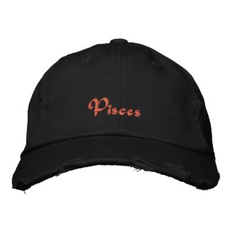 Pisces Zodiac Embroidered Cap / Hat Embroidered Baseball Cap