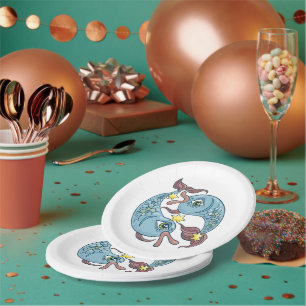 Pisces Zodiac Fish Celestial Astrology Paper Plates