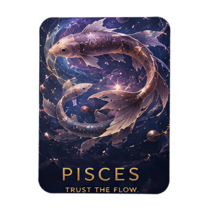 Pisces Zodiac Fish Celestial Astrology Symbol Magnet