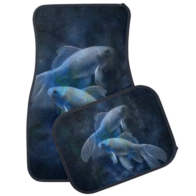 Pisces Zodiac Horoscope Astrological Car Floor Mat (Set)