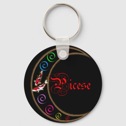 Pisces Zodiac Moon Keychain