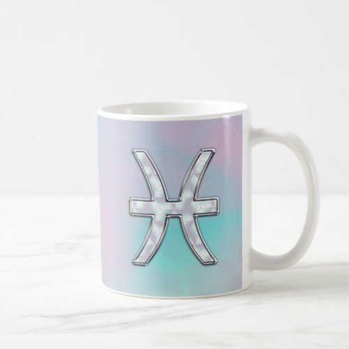 Pisces Zodiac Mother of Pearl Style Decor Coffee Mug