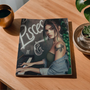 Pisces Zodiac Musician Piano Decoupage  Tissue Paper