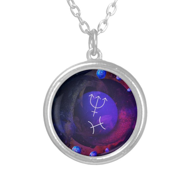 Pisces Zodiac Necklace (Front)