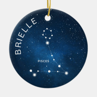 Pisces Zodiac Ornament Personalized Zodiac Gift