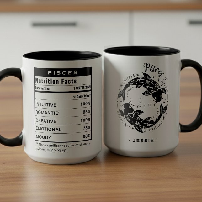 Pisces Zodiac Sign Astrology Nutrition Facts Mug (Pisces Zodiac Sign Astrology Nutrition Facts Mug
)