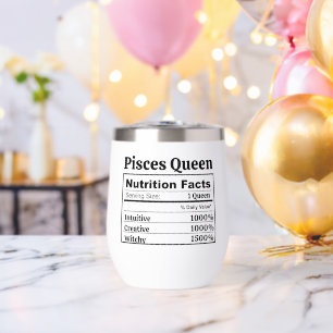 Pisces Zodiac Sign Astrology Tarot Witch Birthday Thermal Wine Tumbler
