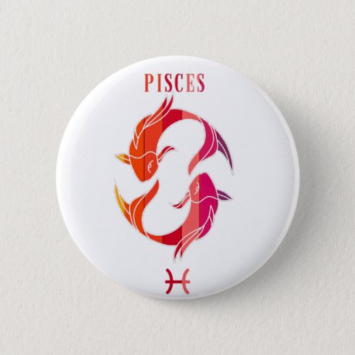 Pisces Zodiac Sign Button