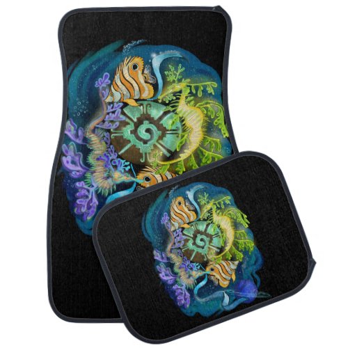 Pisces Zodiac Sign Car Floor Mat