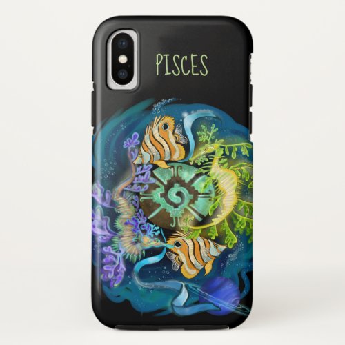 Pisces Zodiac Sign iPhone X Case
